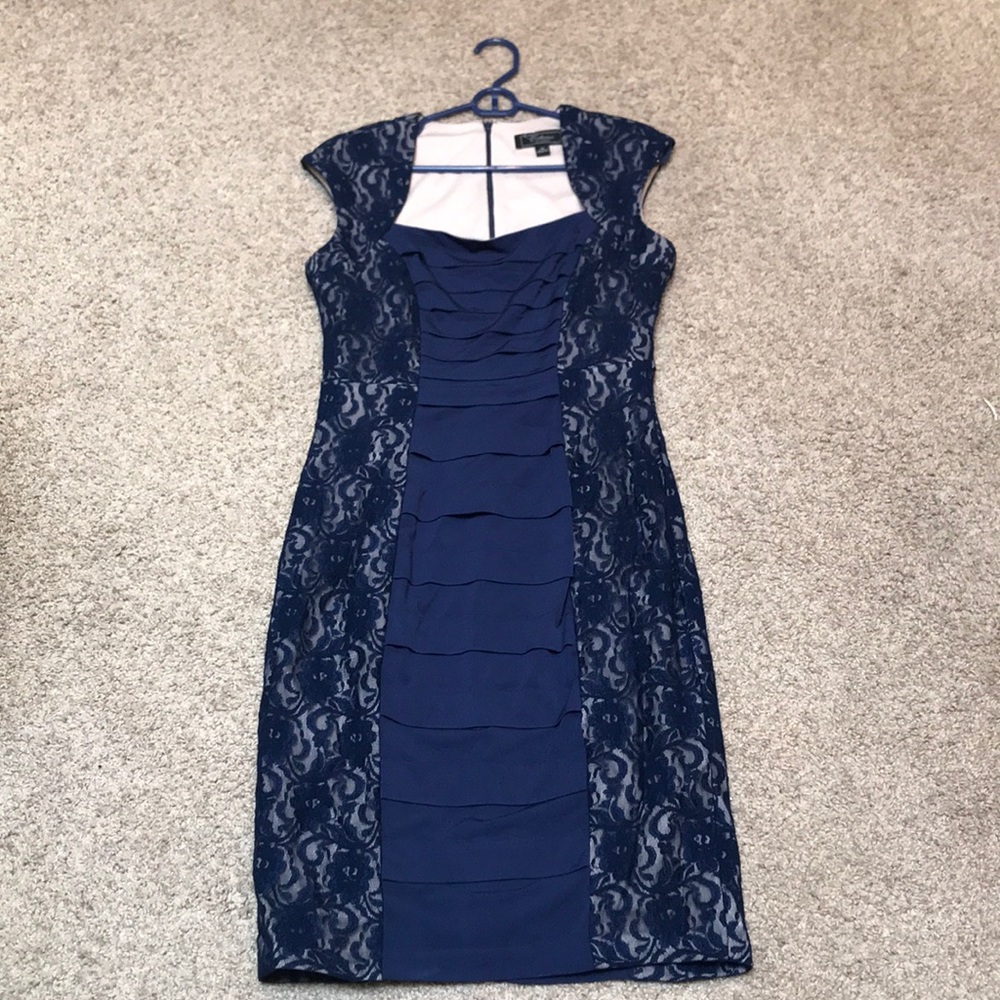 Dress Barn blue lace dress